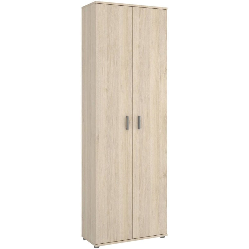 foto del prodotto armadio multiuso 2 ante apro, mobile multifunzione portaoggetti, guardaroba porta scarpe, 61x35h190 cm, rovere dmora