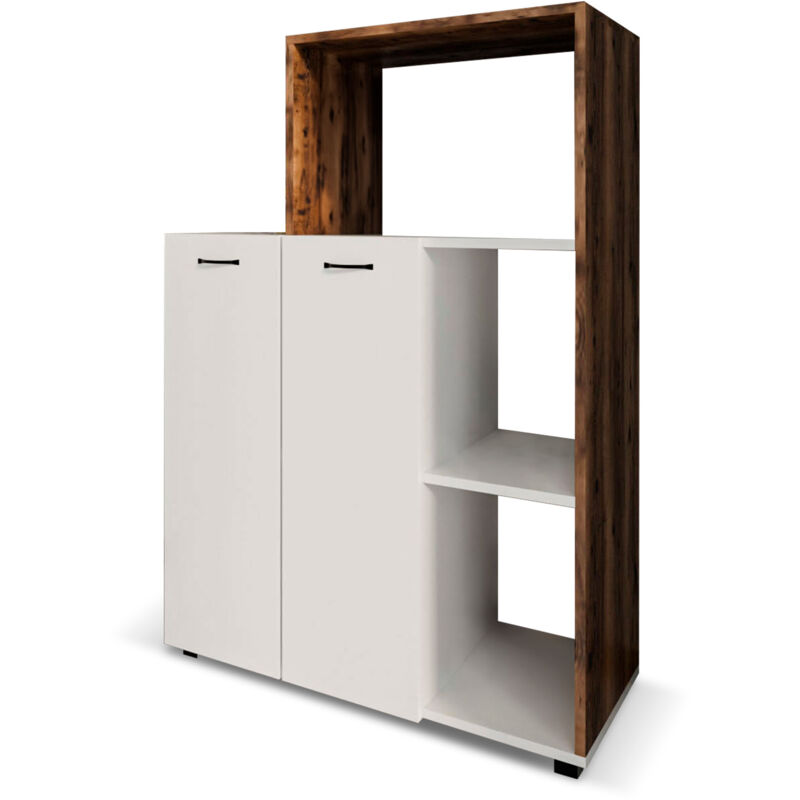 foto del prodotto armadio multiuso catter house delfos 123 da 90x41x123cm con 3 scomparti, 2 porte e 1 ripiano interno regolabile in altezza