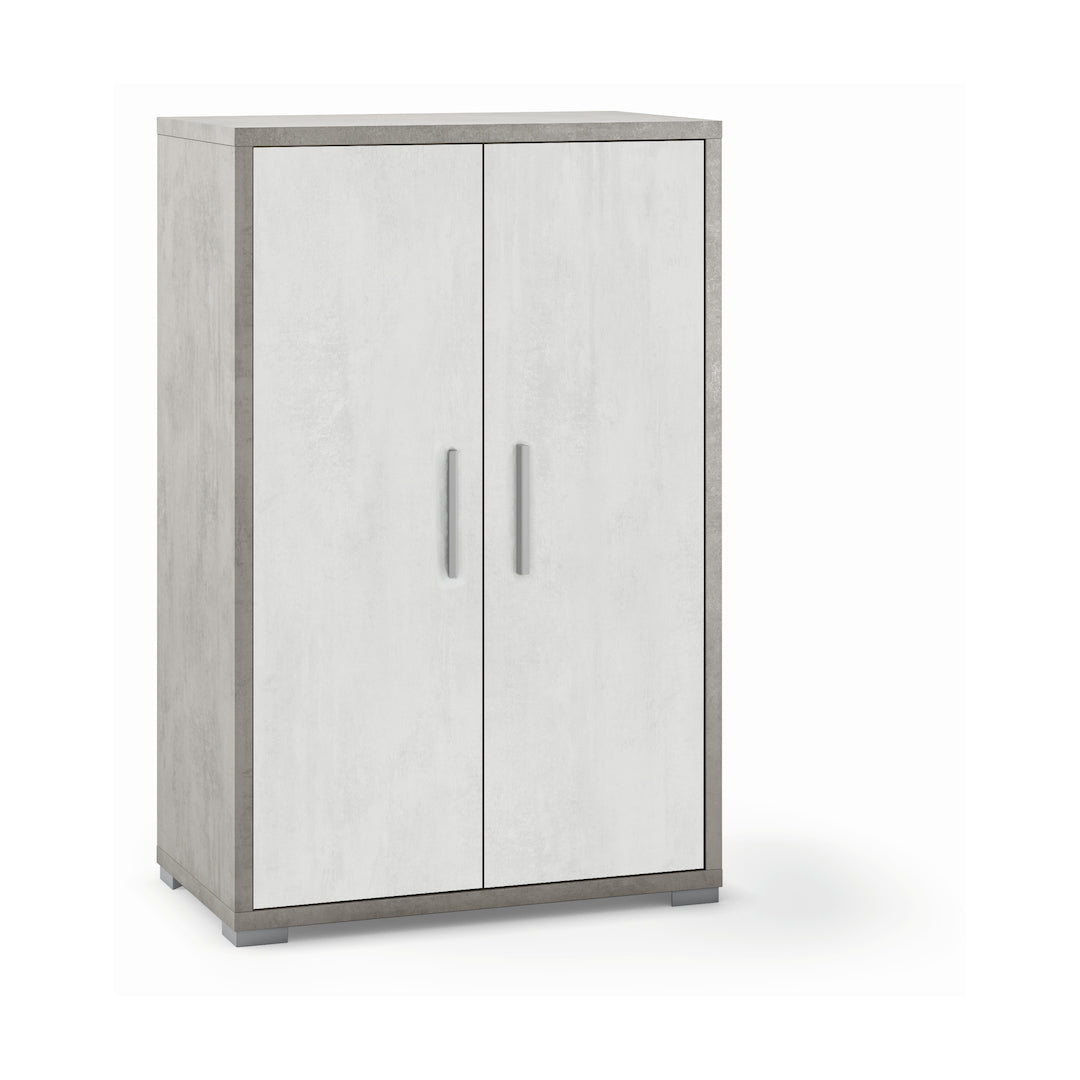foto del prodotto armadio multiuso due ante 71x41x h110cm in kit colore bianco