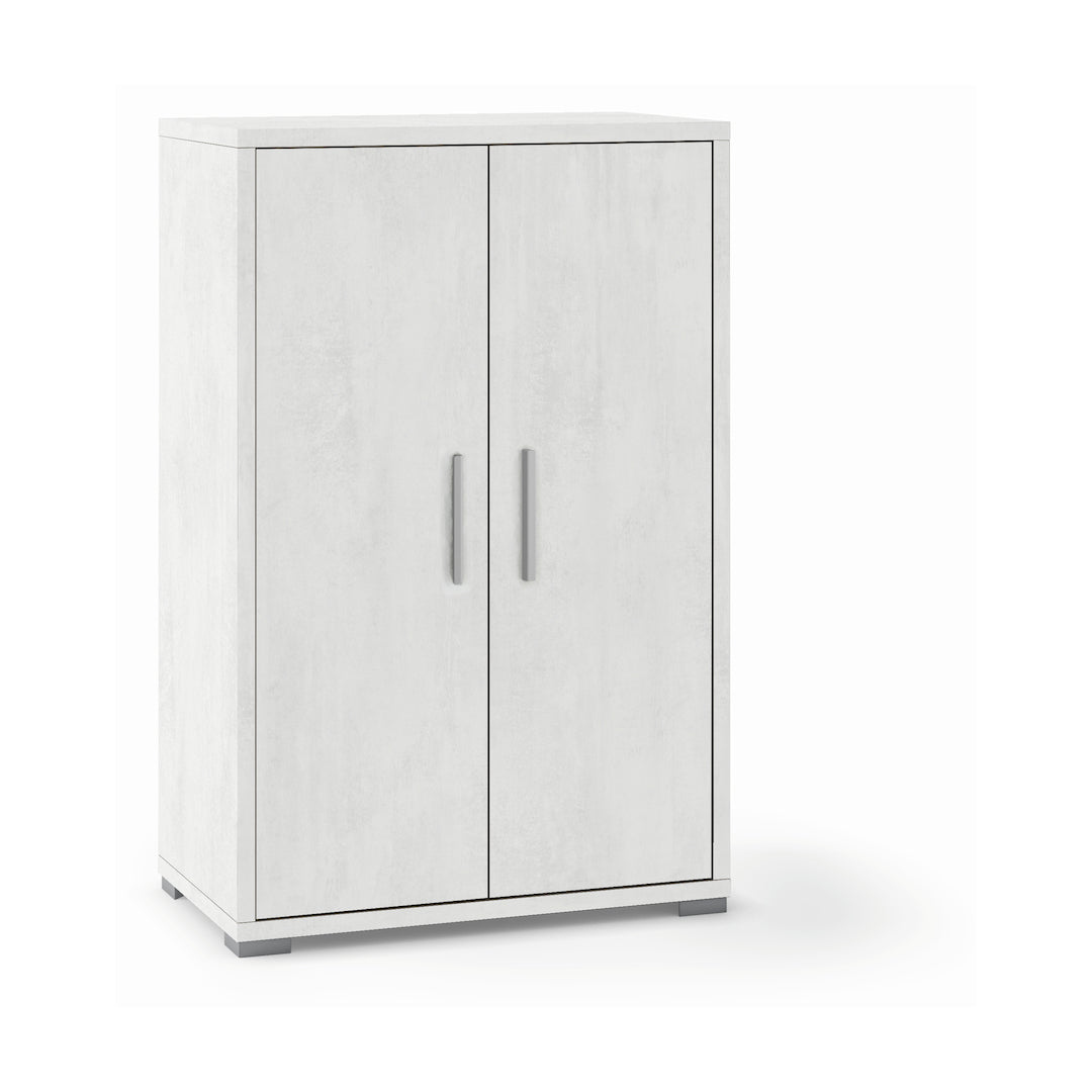 foto del prodotto armadio multiuso due ante 71x41x h110cm in kit colore bianco ossido