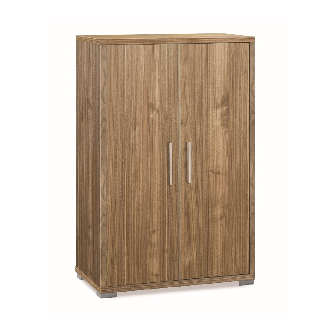 foto del prodotto armadio multiuso due ante 71x41x h110cm in kit colore noce stelvio