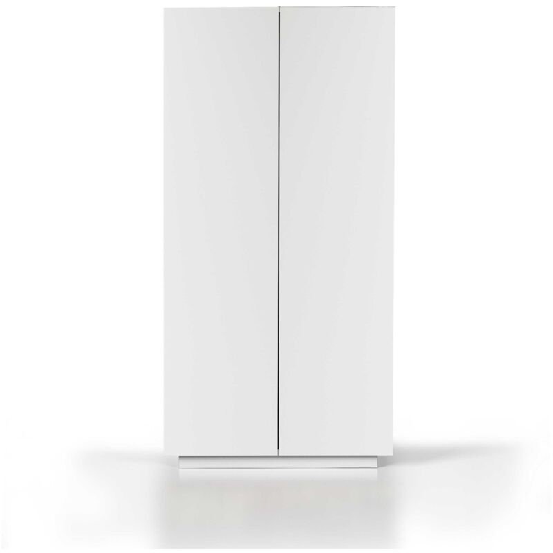foto del prodotto armadio multiuso easy 2 ante e 4 vani 79,20x38x166 cm armadio camera da letto, studio e ufficio colore bianco armadio salvaspazio multiuso whous