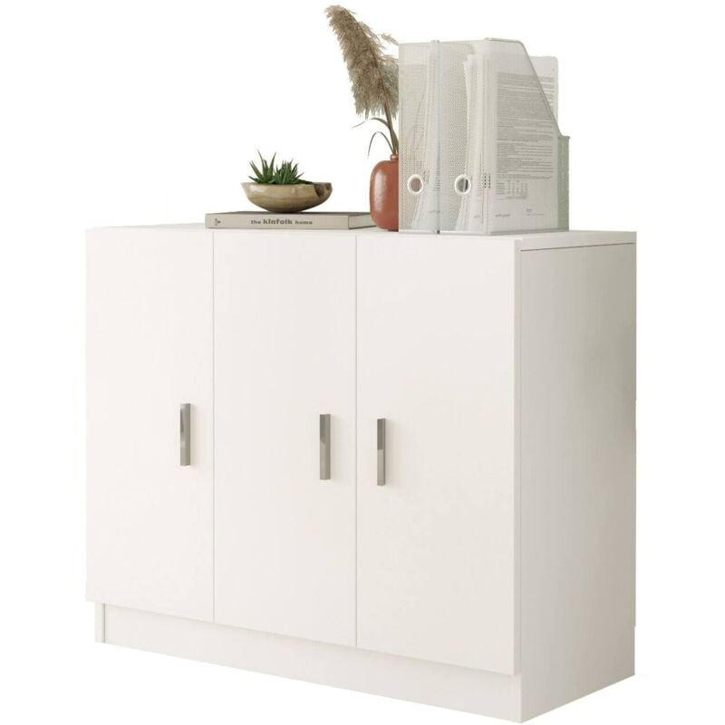 foto del prodotto armadio multiuso grande olana, mobile multifunzionale, mobiletto scarpiera, guardaroba porta scarpe, 89x38 h74 cm, bianco dmora