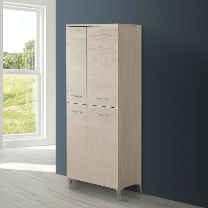 immagine 0 del prodotto armadio multiuso larice 153,5 cm con ante e ripiani regolabili desya