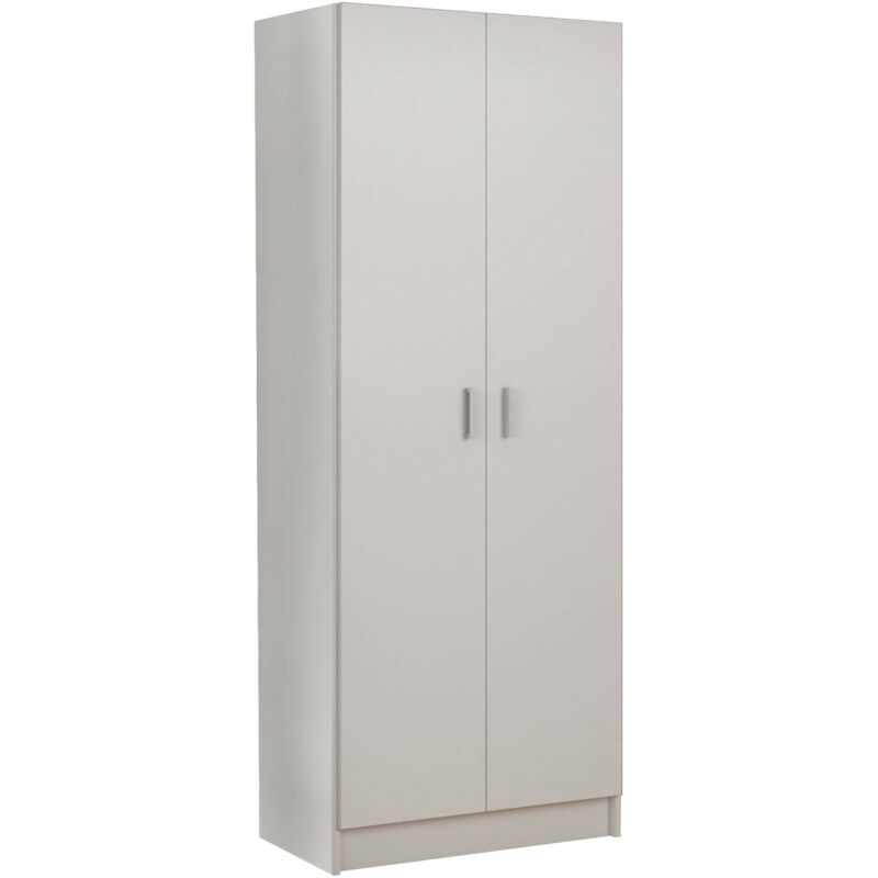foto del prodotto armadio multiuso, mobile portascope a 2 ante, scarpiera con ripiani, guardaroba portascope, cm73x37h180, bianco