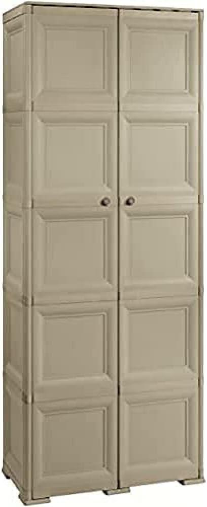 foto del prodotto armadio omnimodus 4 vani aperti 5 scomparti 79x43x203 cm talpa effetto legno