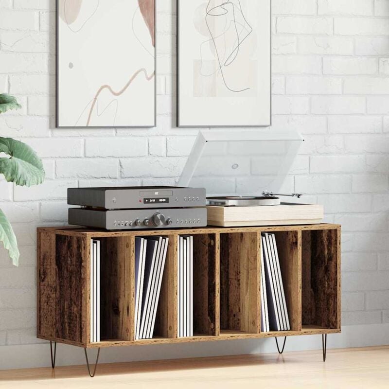 foto del prodotto armadio per dischi in rovere artisan 100x38x48 cm in legno ingegnerizzato vidaxl