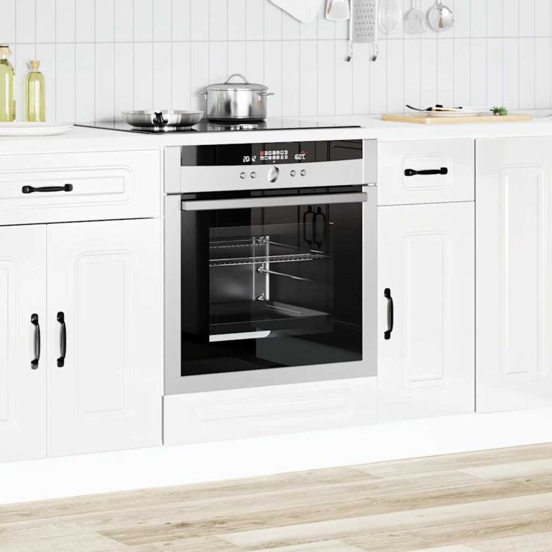 foto del prodotto armadio per forno kalmar bianco lucido in legno multistrato vidaxl