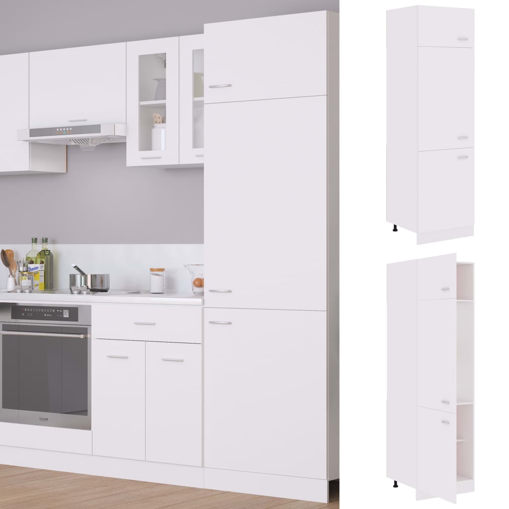foto del prodotto armadio per frigo bianco 60x57x207 cm in truciolato cod mxl 71553