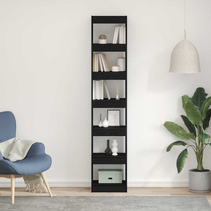foto del prodotto armadio per libri rovere nero 40 x 30 x 198 cm - vidaxl