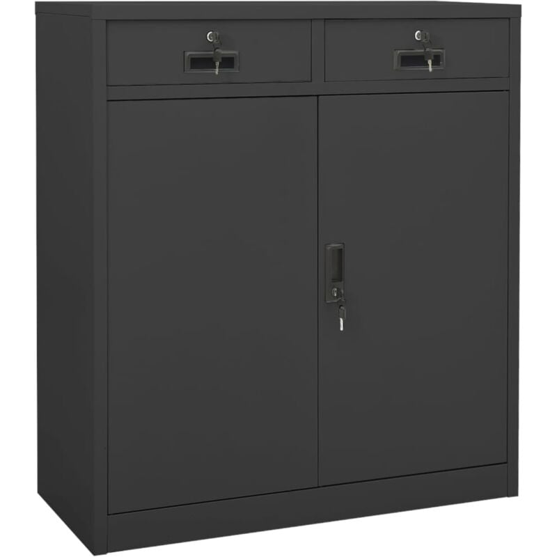 foto del prodotto armadio per ufficio antracite 90x40x102 cm in acciaio vidaxl 649782