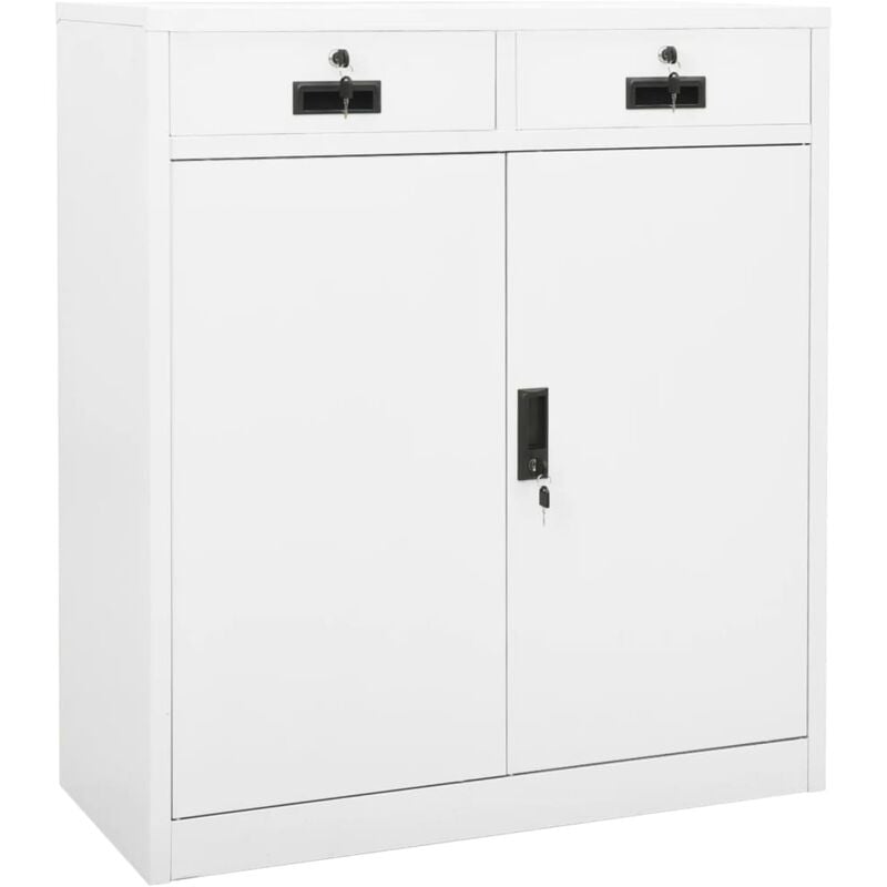 foto del prodotto armadio per ufficio bianco 90x40x102 cm in acciaio vidaxl