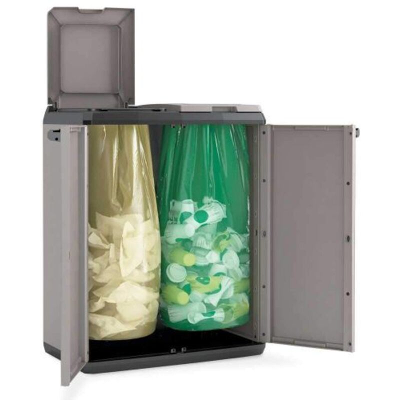 foto del prodotto armadio plastica pvc split basic raccolta differenziata indifferenziata 34461 