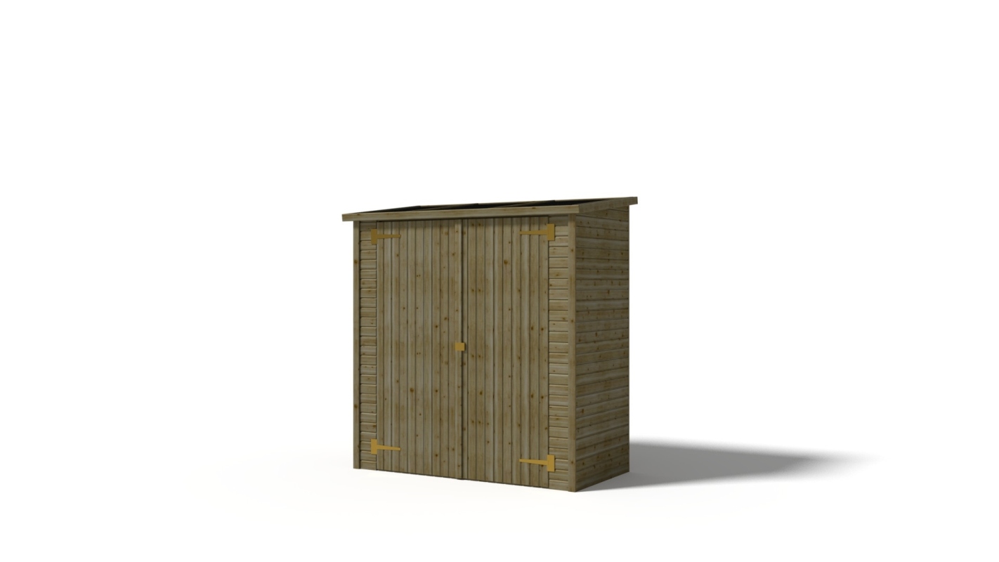 foto del prodotto armadio porta attrezzi da esterno 1.66x0.82 m h.1.86 - con pavimento e parete posteriore - dom84 - altanka