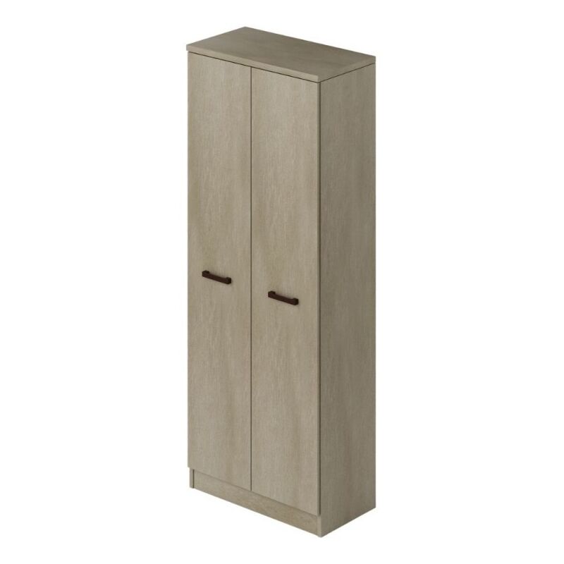 foto del prodotto armadio porta scope con ripiani in legno argilla 182 cm multiuso