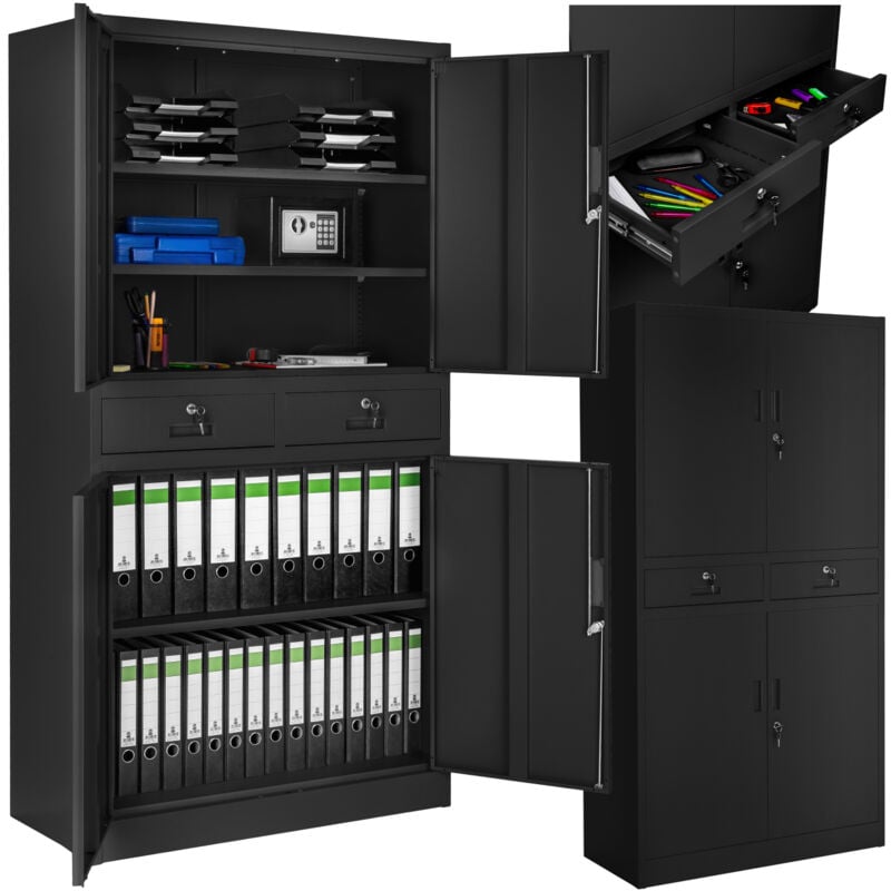 foto del prodotto armadio portadocumenti con 2 cassetti cassettiera portadocumenti, armadio a 2 ante, armadio ripostiglio