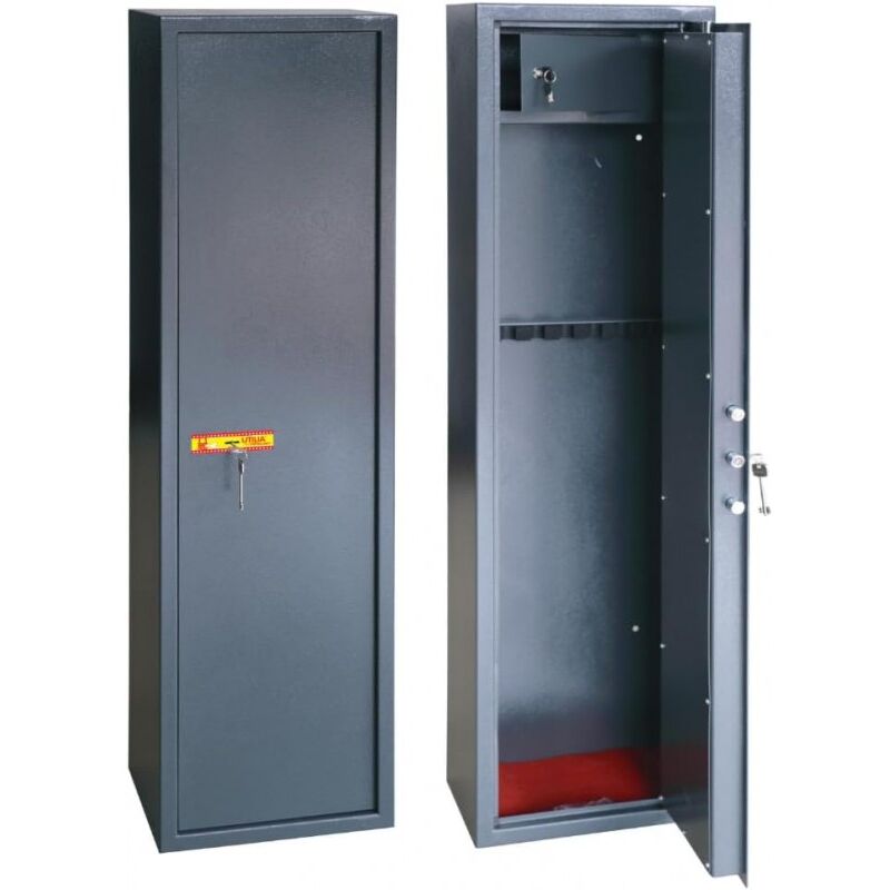 foto del prodotto armadio portafucili 5 posti utilia security con tesoretto cm. 34x28x148h