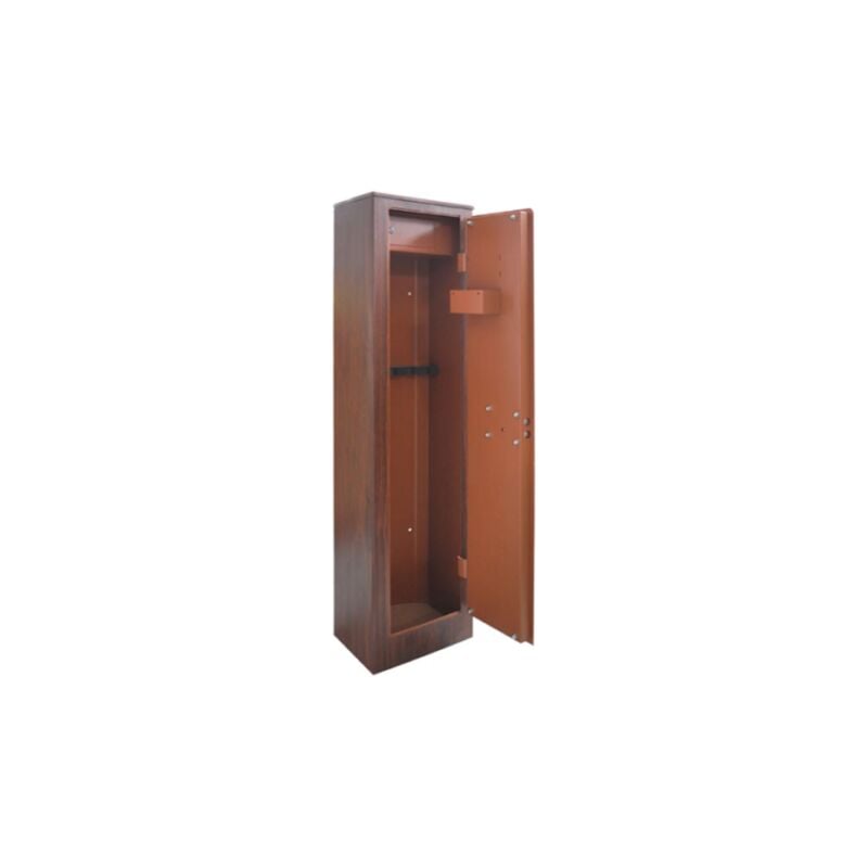 foto del prodotto armadio portafucili uniko con tesoretto blindato finitura legno 5 posti