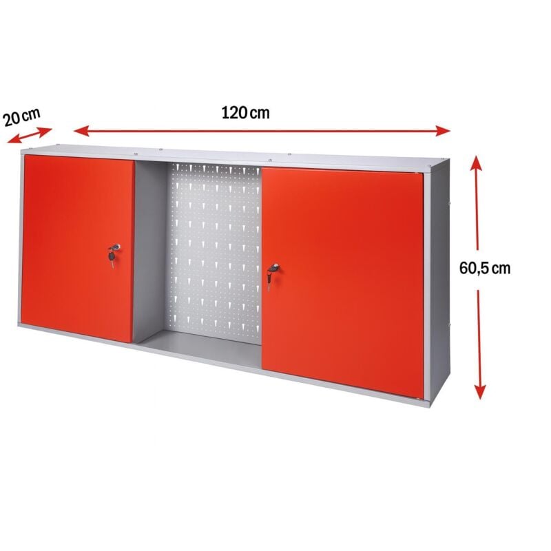 foto del prodotto armadio portaoggetti con pannello forato e ganci - prpmra2p ribimex