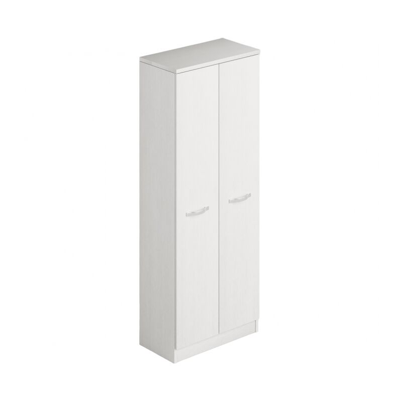 foto del prodotto armadio portascope 180 cm con due ante in legno bianco vicenza