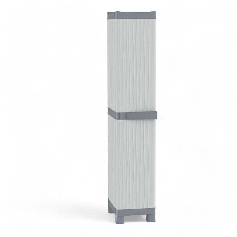 foto del prodotto armadio portascope alto in materiale termoplastico resistente alla pioggia con 6 vaschette interne regolabili grigio chiaro