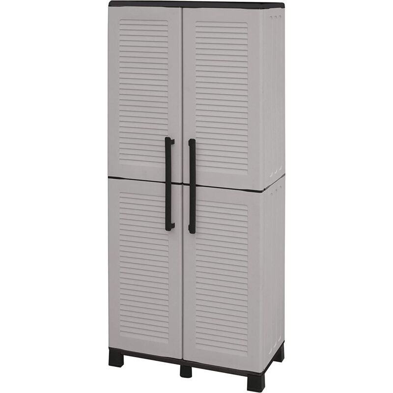 foto del prodotto armadio portascope in polipropilene 68 x 37 x h169 cm 2 ante e 3 ripiani