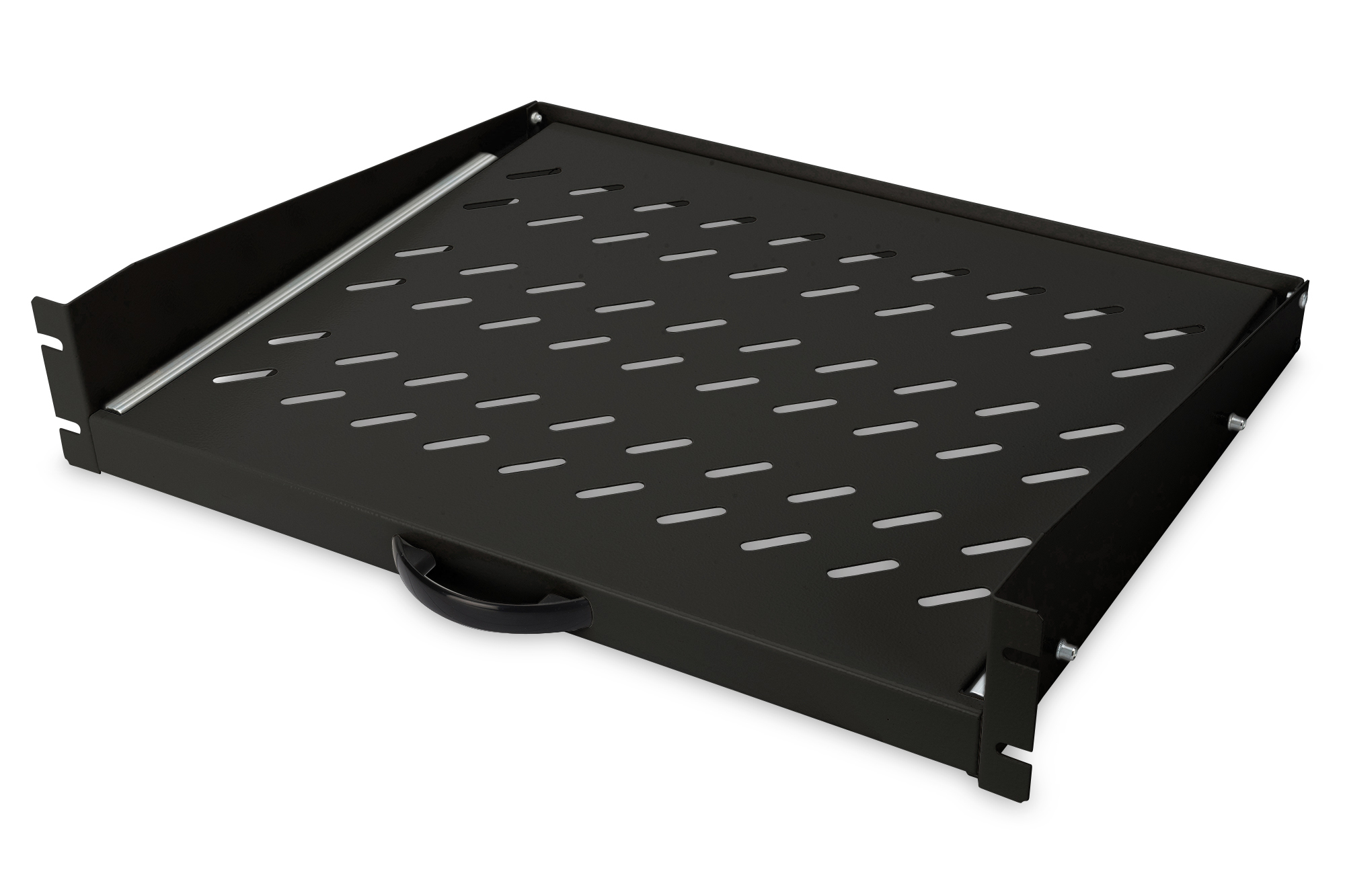 foto del prodotto armadio rack ripiano 367mm 19 nero estraibile 2u montanti frontali dgt