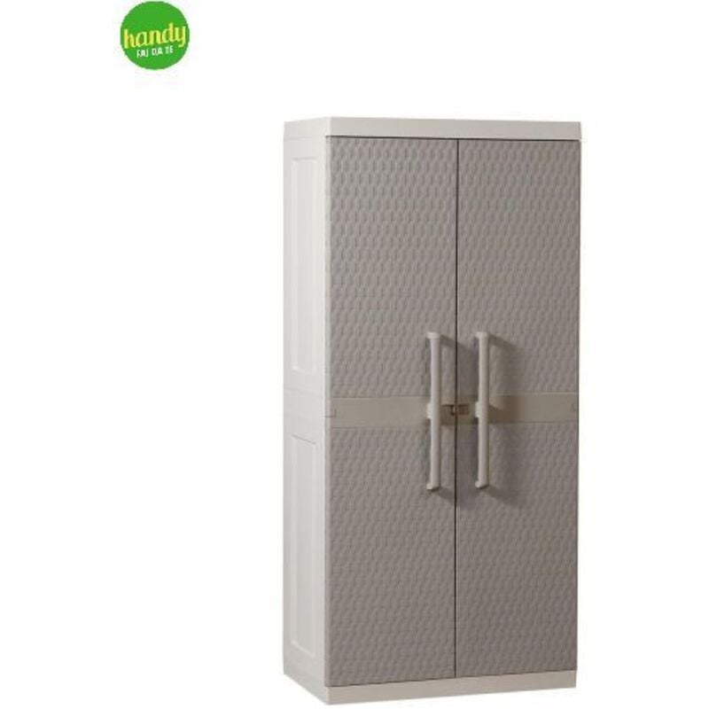 foto del prodotto armadio rattan mega tuttopiani toomax grigio chiaro tortora