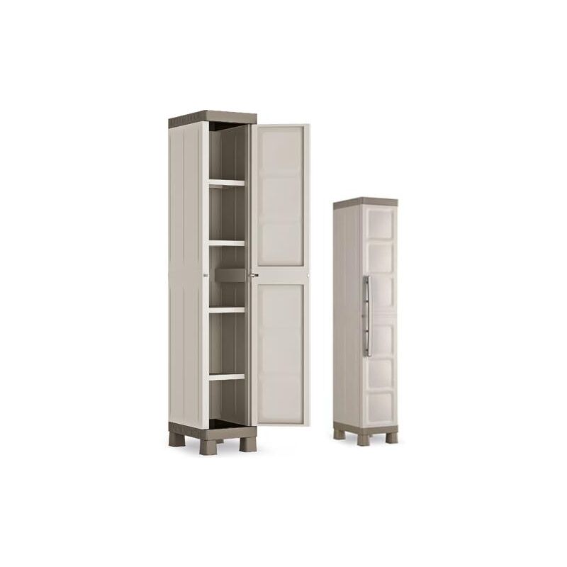 foto del prodotto armadio resina keter excellence 1 anta l33 p45 h182cm beige tort