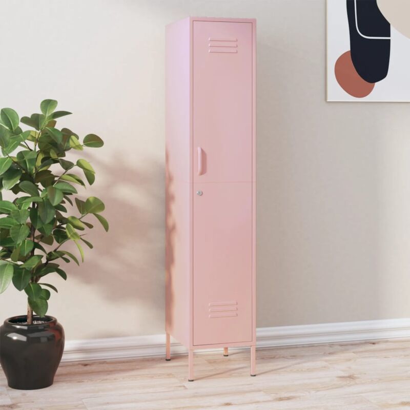 foto del prodotto armadio rosa 35x46x180 cm in acciaio vidaxl