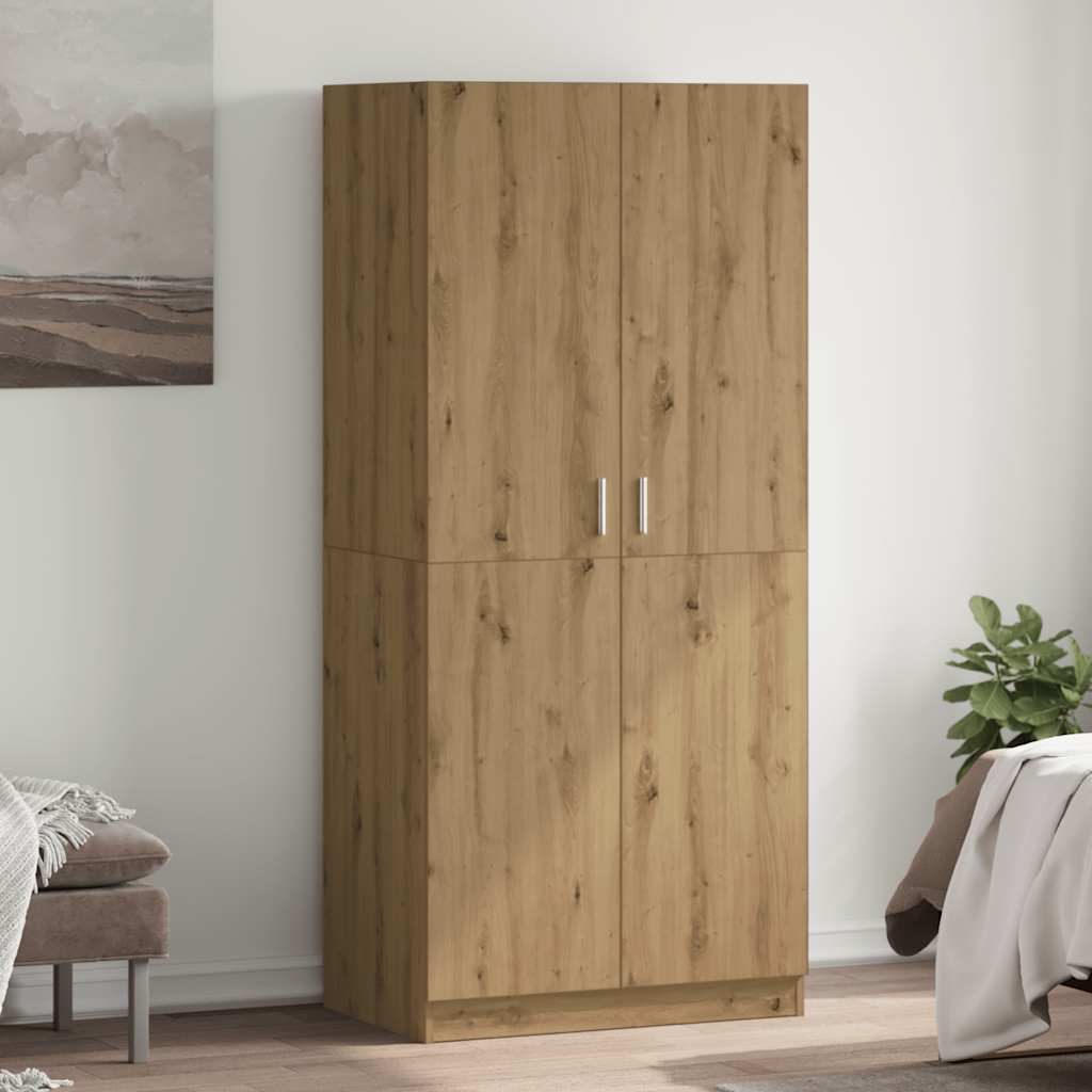 foto del prodotto armadio rovere artigianale 90x52x200 cm in truciolato