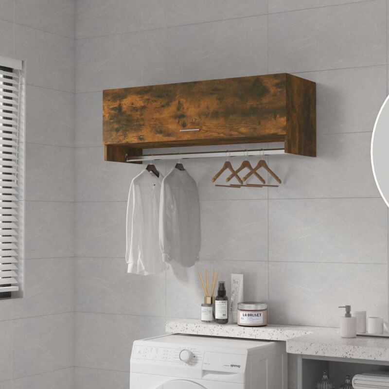 foto del prodotto armadio rovere fumo 100x32,5x35 cm in legno ingegnerizzato vidaxl