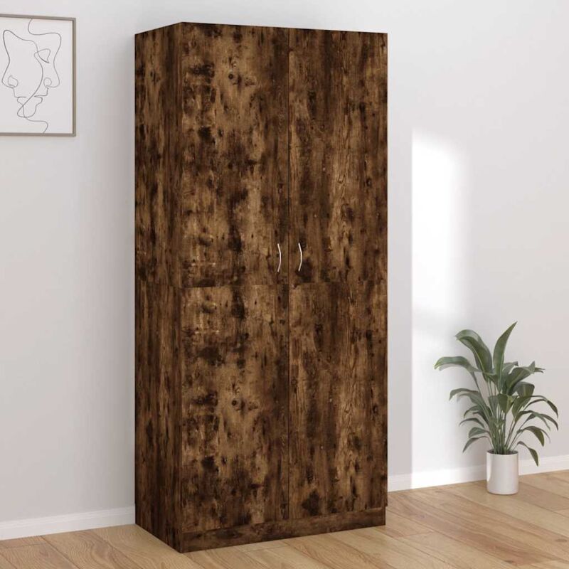 foto del prodotto armadio rovere fumo 90x52x200 cm in legno multistrato cod mxl 72355