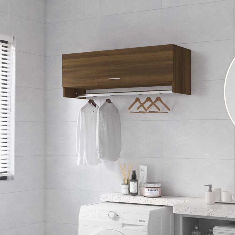 foto del prodotto armadio rovere marrone 100x32,5x35 cm in legno ingegnerizzato vidaxl