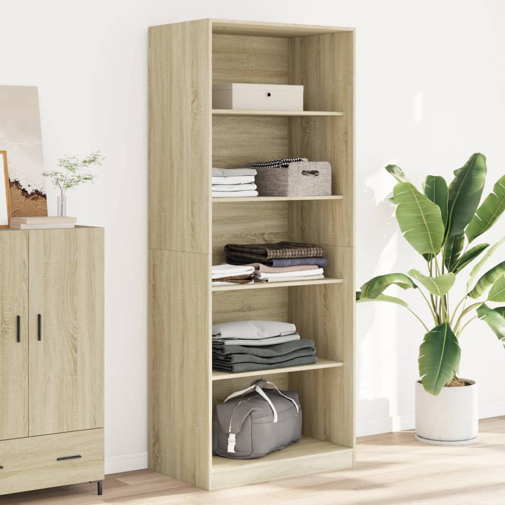foto del prodotto armadio rovere sonoma 80x50x200 cm in legno tecnico