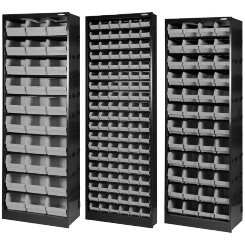 foto del prodotto armadio scaffale portaminuteria art. 1103 64x28x190h cm con 48 contenitori