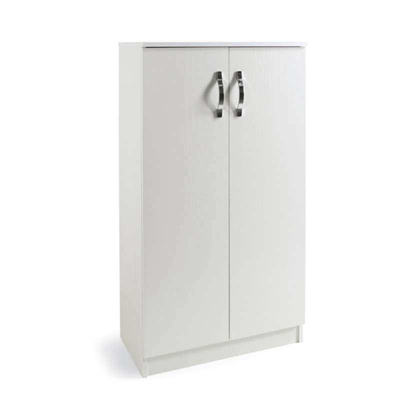 foto del prodotto armadio scarpiera multiuso bianco in legno nobilitato 2 ante h130x71x38