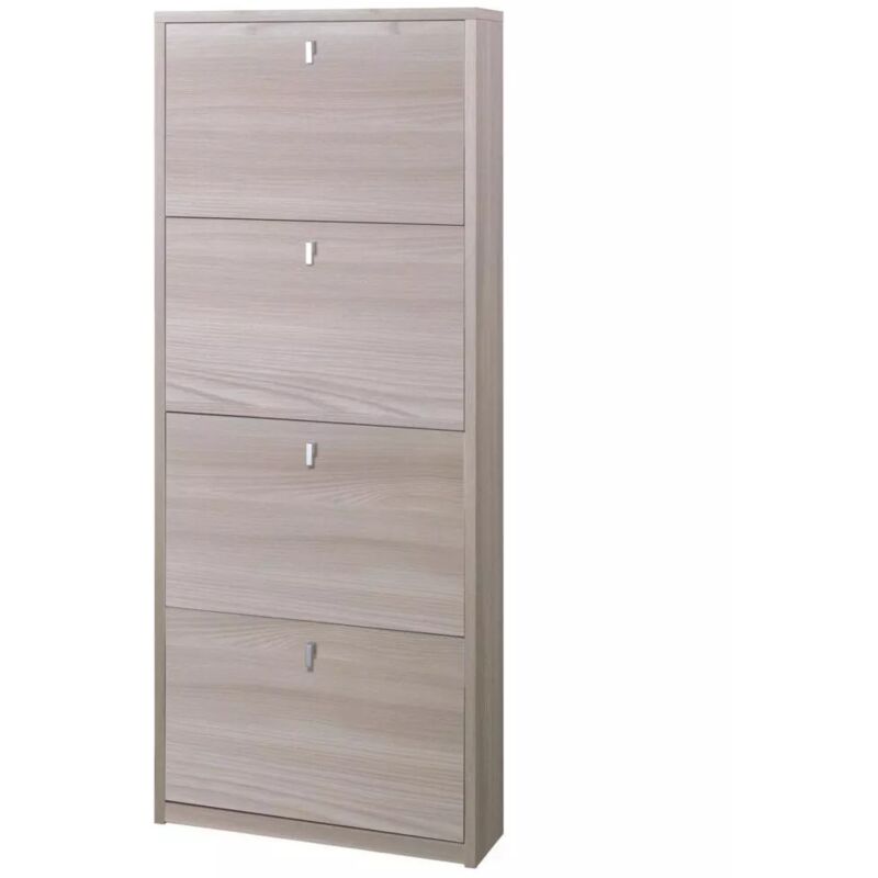foto del prodotto armadio scarpiera slim con 4 ripiani a ribalta.