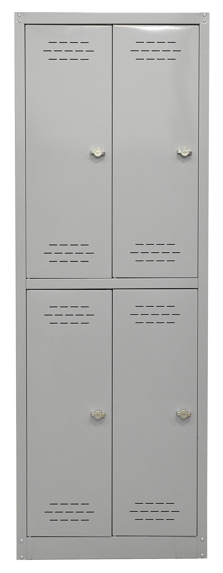 foto del prodotto armadio spogliatoio 4 ante 60x40x167 cm in metallo verniciato grigio chiaro