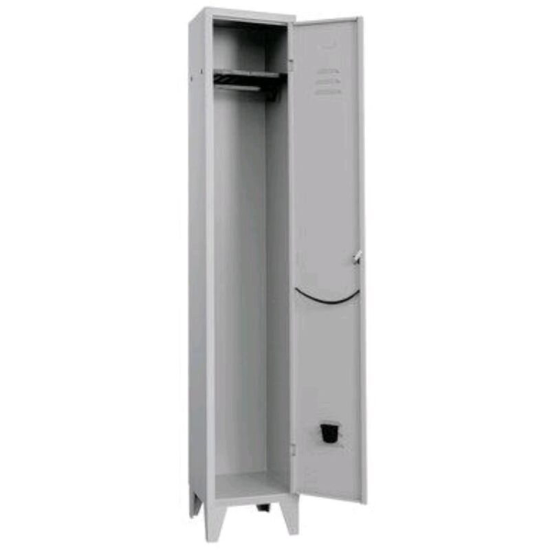 foto del prodotto armadio spogliatoio montato prometal verniciato grigio posti 1 h.mm 1795 mm 360x500 1 pz