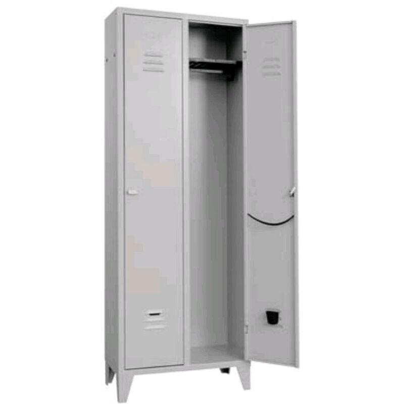 foto del prodotto armadio spogliatoio montato prometal verniciato grigio posti 2 h.mm 1795 mm 680x350 1 pz