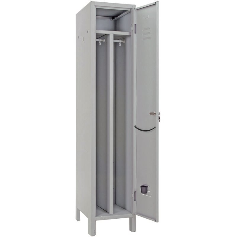 foto del prodotto armadio spogliatoio sporco pulito slim ad una anta montato cm.36x50x180h