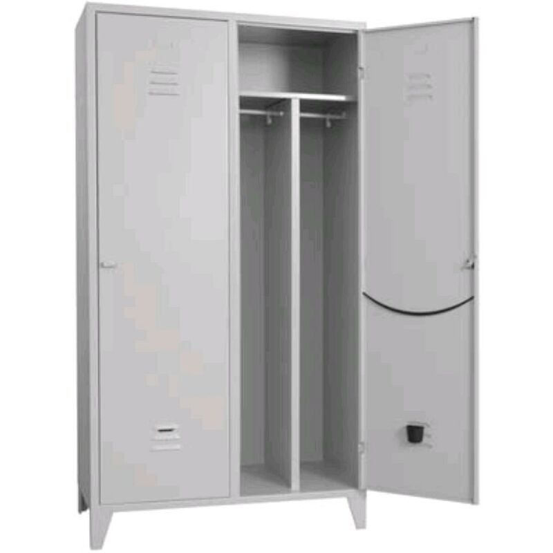 foto del prodotto armadio sporco pulito montato prometal verniciato grigio posti 2 h.mm 1795 mm 680x500 1 pz