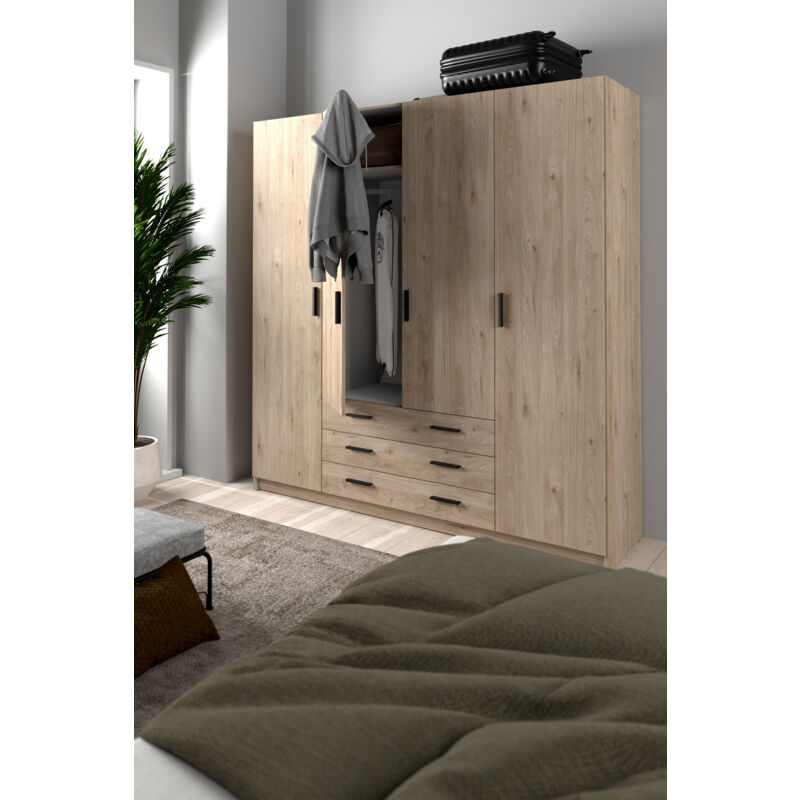 foto del prodotto armadio sprint cm 195.5x49.8 h. 200.4 jackson hickory