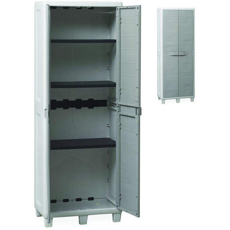 foto del prodotto armadio tuttopiani a 2ante 3ripiani grigio chiaro grigio tort. art.034 cm.65x38x178h.