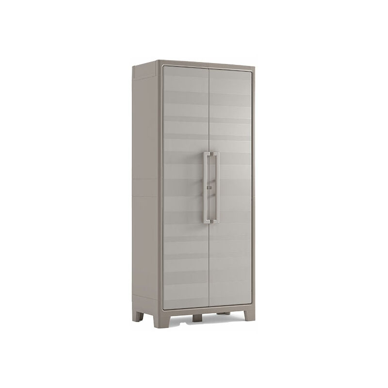 foto del prodotto armadio tuttopiani da esterno beige con 4 ripiani