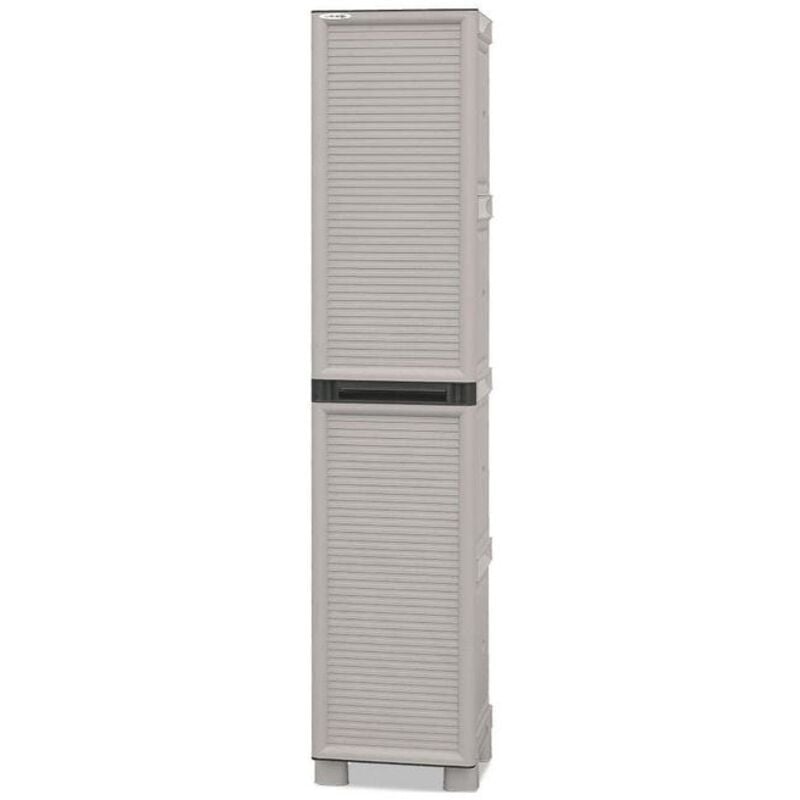 foto del prodotto armadio tuttopiani in polipropilene 35 x 39 x h172 cm 1 anta e 3 ripiani