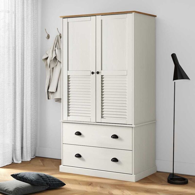 foto del prodotto armadio vigo 90x55x170 cm in legno massello di pino bianco vidaxl