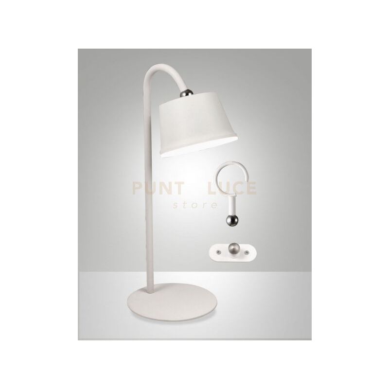foto del prodotto armanda kit completo illuminatore bianco a led 3w 3000k 320lm dimmerabile e orientabile ricaricabile ip54