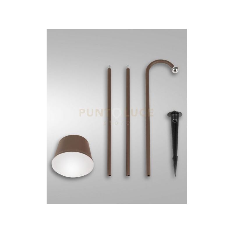 foto del prodotto armanda kit garden corten a led 3w 3000k 320lm dimmerabile e orientabile ricaricabile ip54